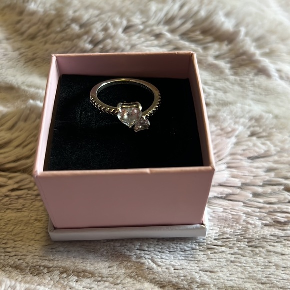 Double Heart Sparkling Ring - Picture 2 of 2